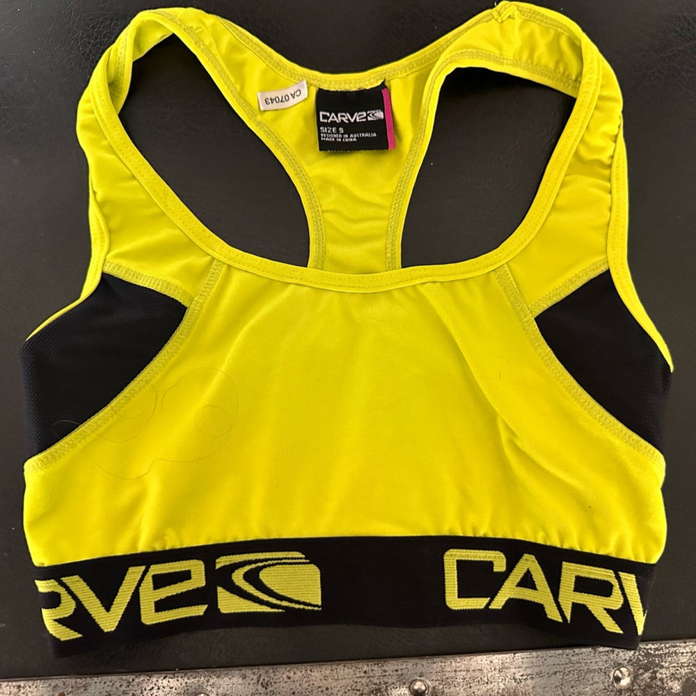 Carve Designs Lime and Black Activewear Top